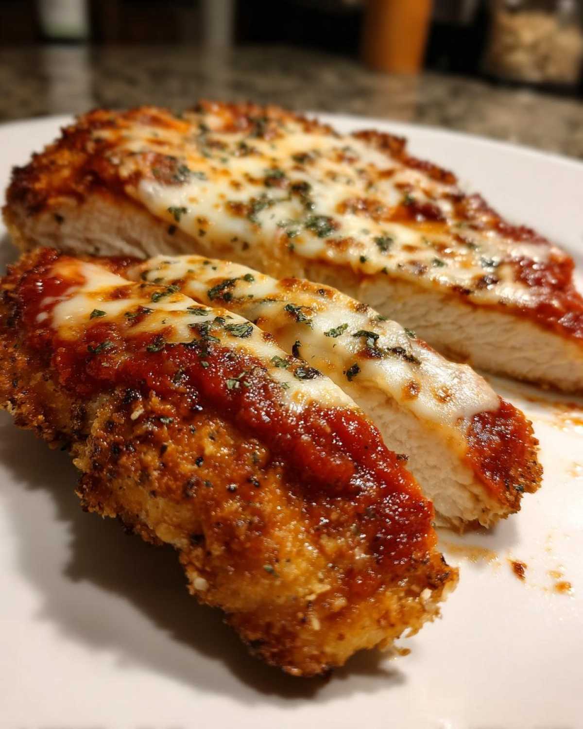keto chicken parmesan - detail 2