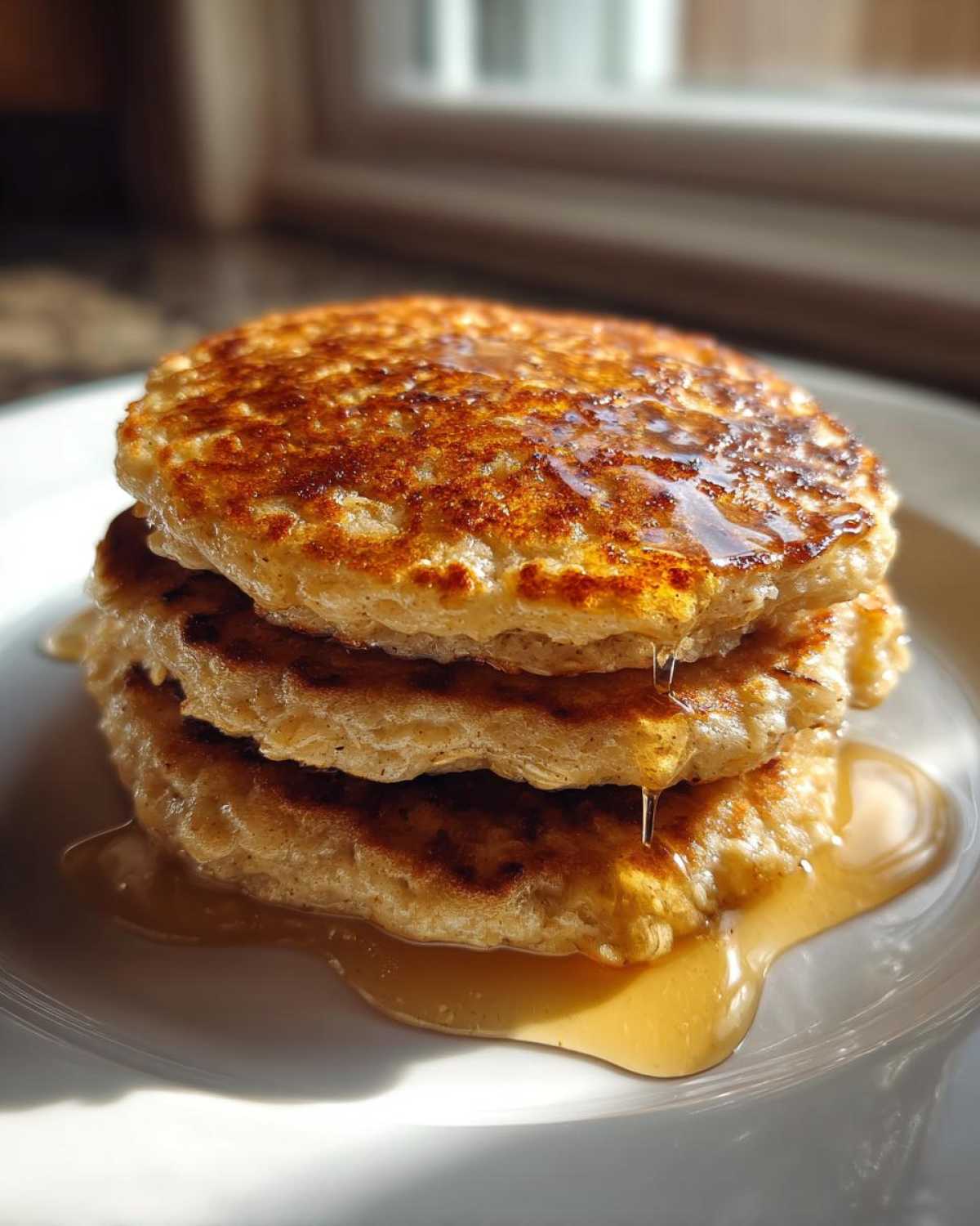 oatmeal pancakes - detail 2