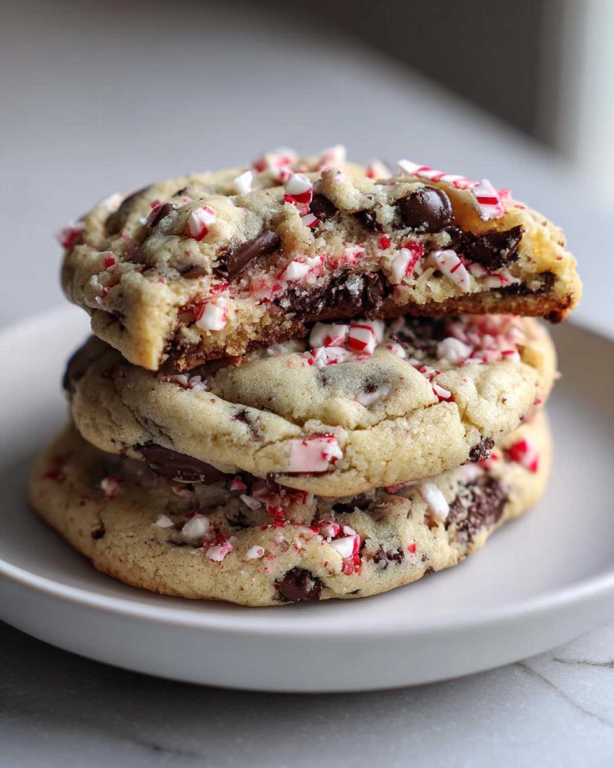 peppermint chocolate chip cookies - detail 4