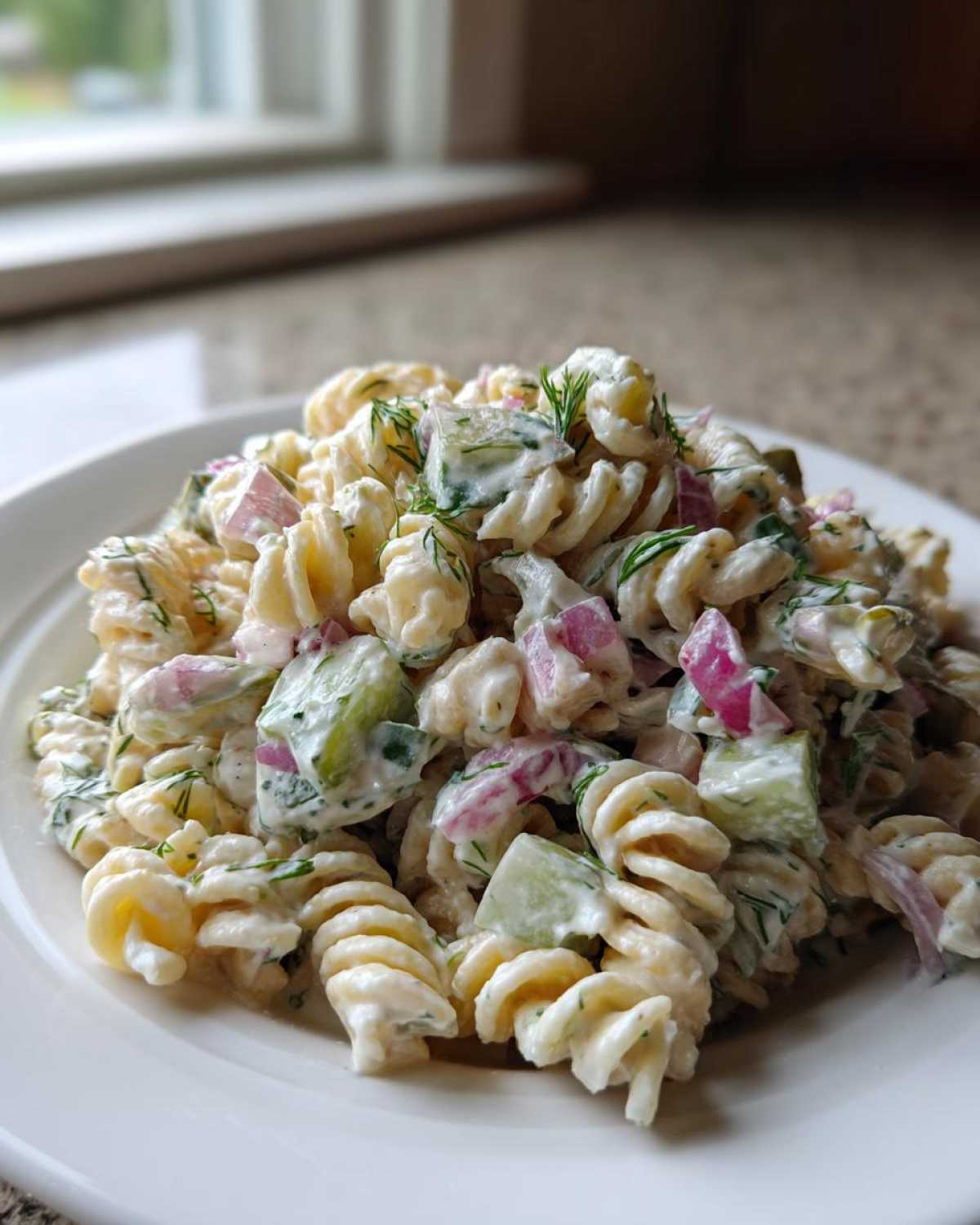 pickle pasta salad - detail 3