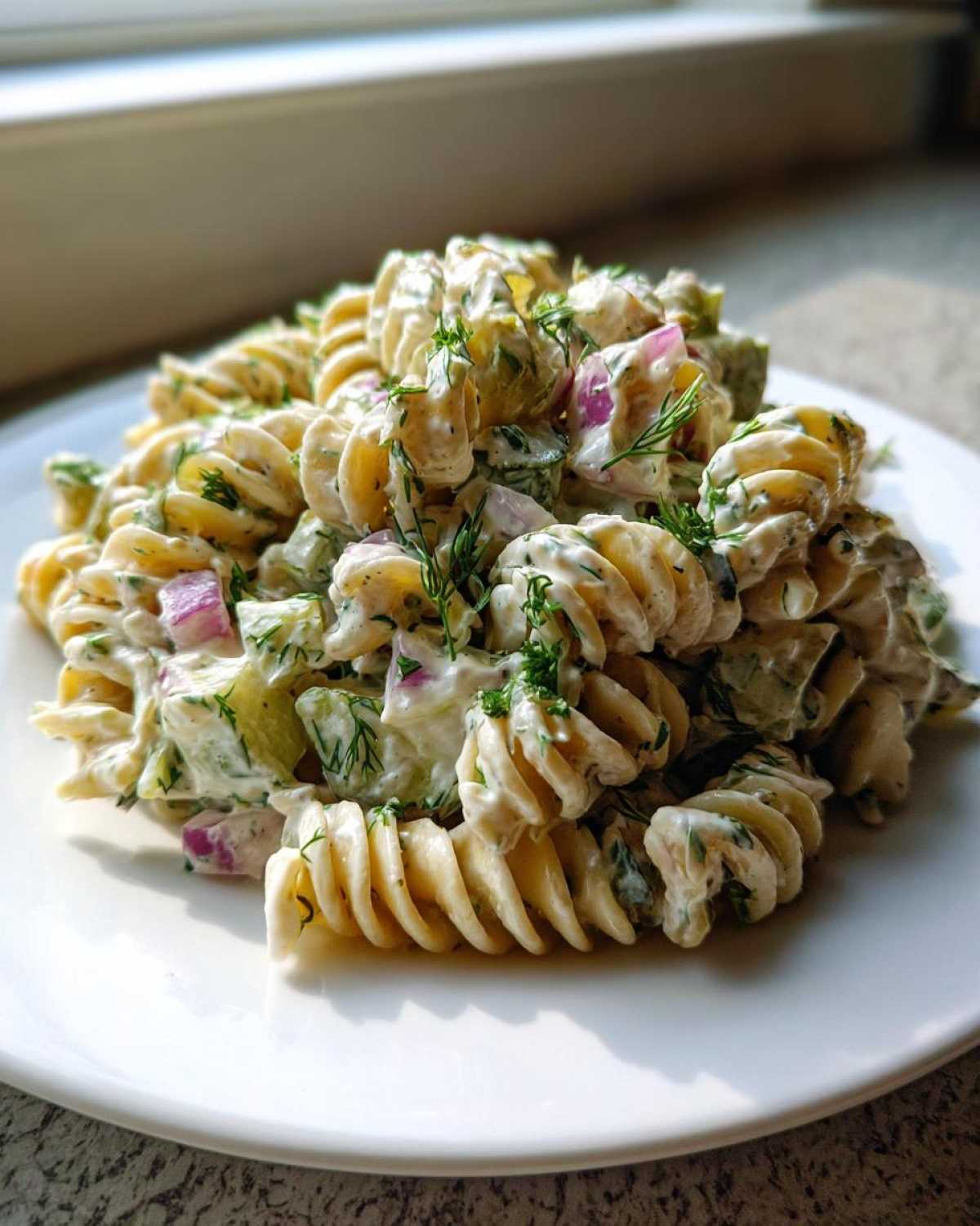 pickle pasta salad - detail 4