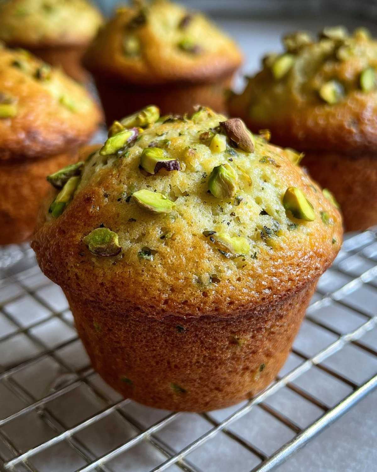 pistachio muffins - detail 2