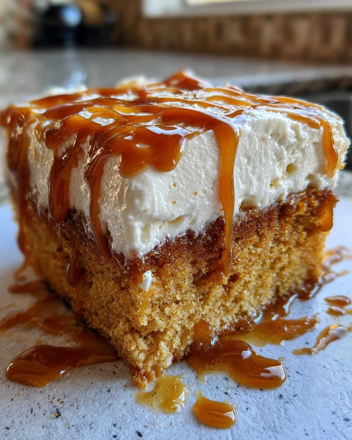 pumpkin poke cake - detail 1