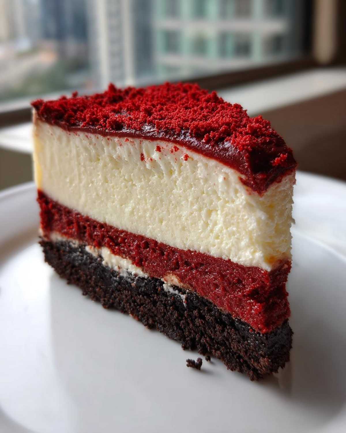red velvet cheesecake - detail 2