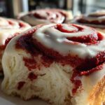 red velvet cinnamon rolls