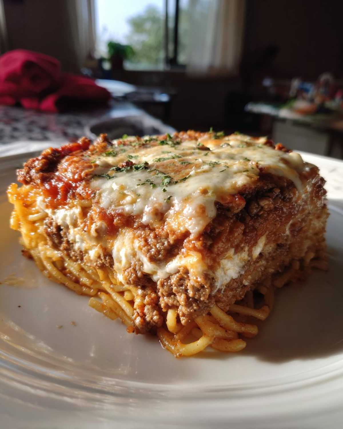 spaghetti pie - detail 2