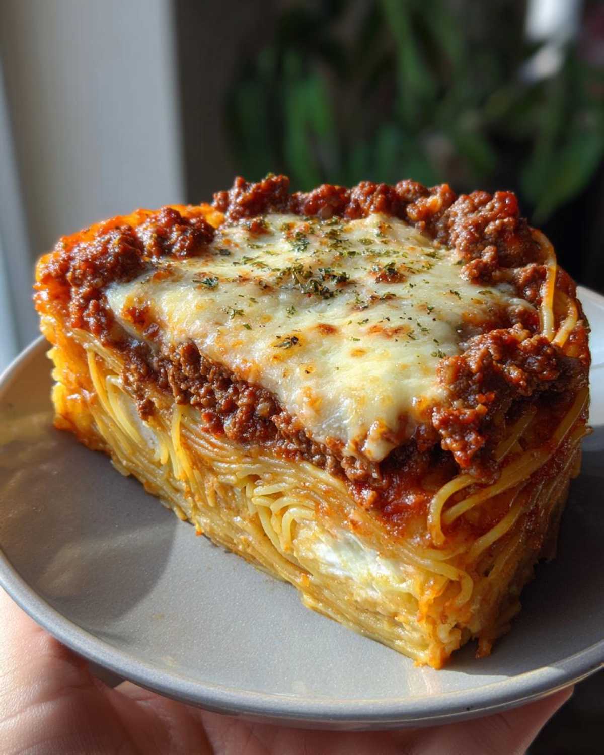 spaghetti pie - detail 3