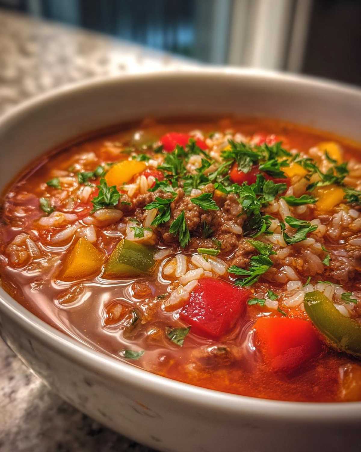 stuffed pepper soup - detail 3