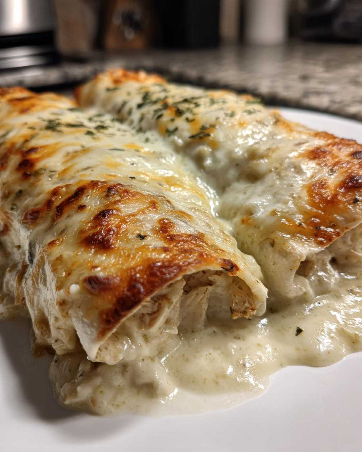 white chicken enchiladas - detail 1
