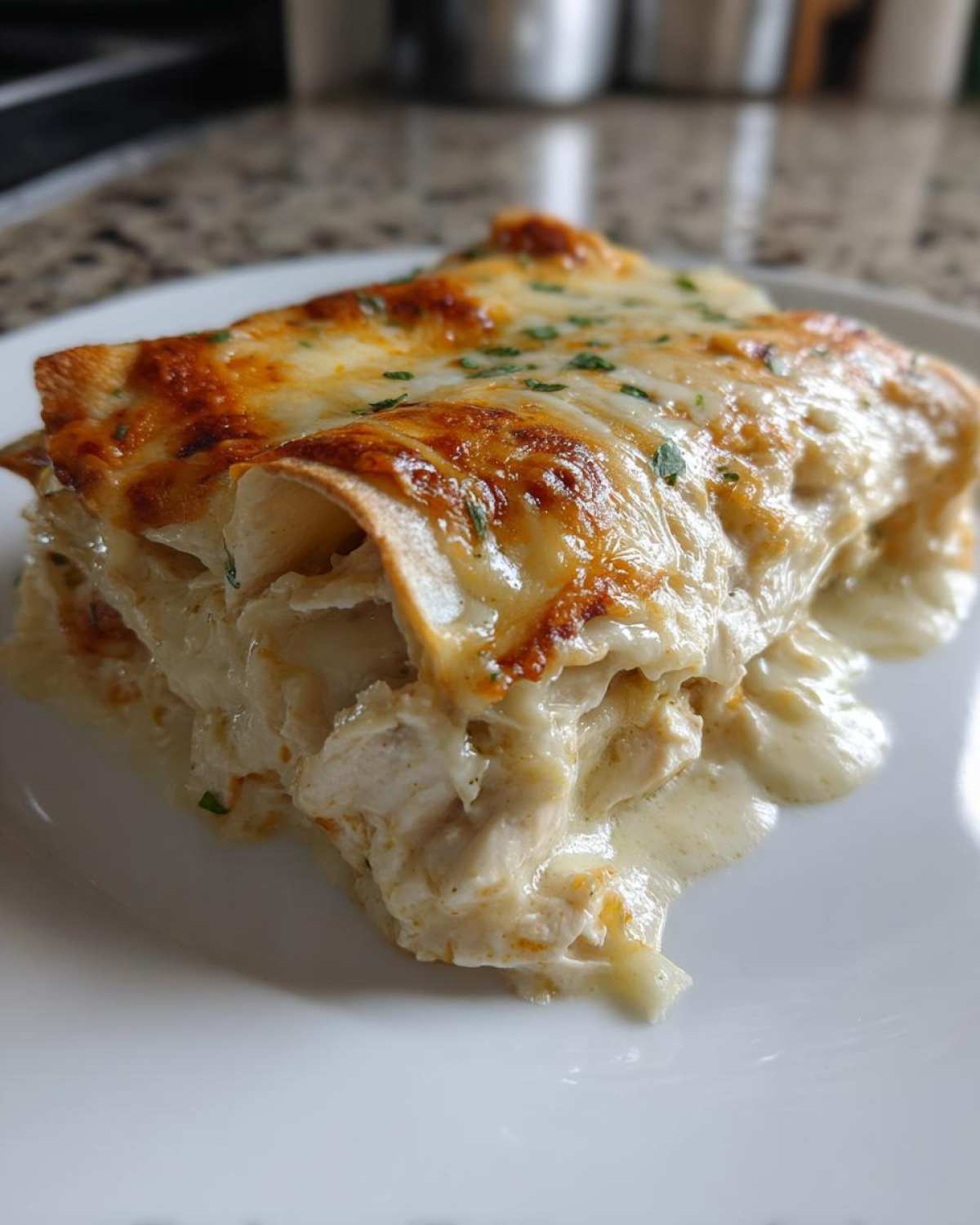 white chicken enchiladas - detail 3