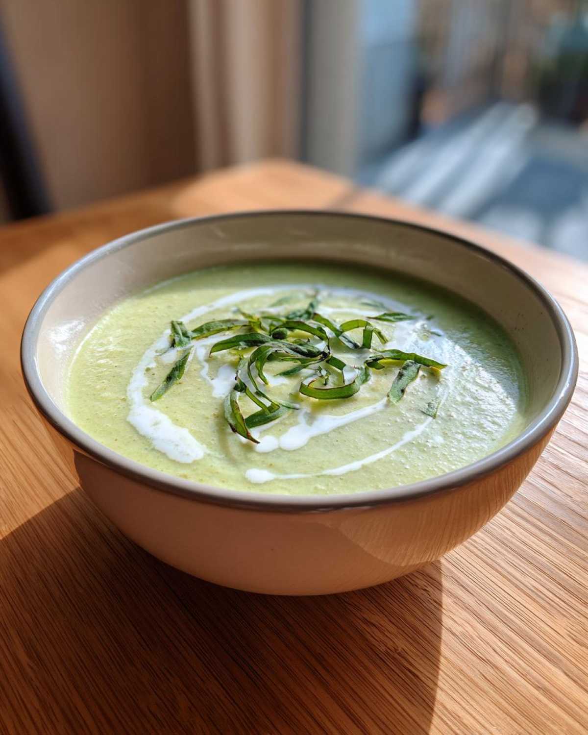 zucchini soup - detail 1