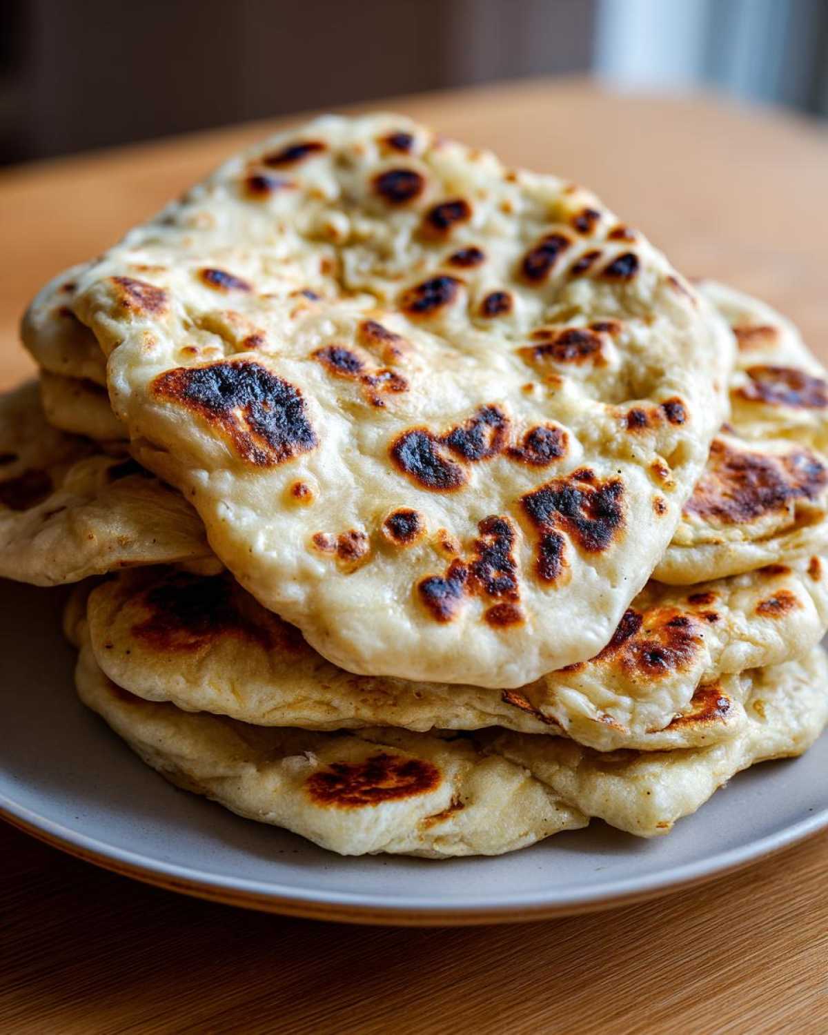 Amazing homemade naan bread with 8 puffs - childrecipe.com